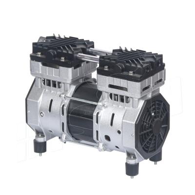 China Bison China 220v Hotels High Quality Portable Twin Piston Silent Compressors Compressor Oilless Cylinder Oil Free Head for sale