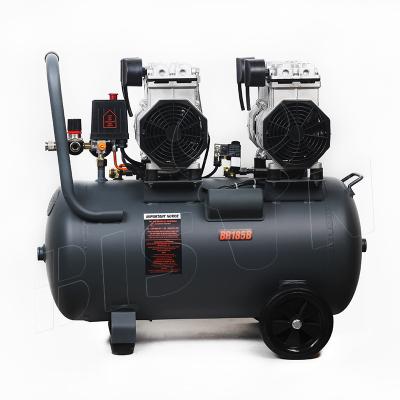 China 230V 50L Portable Oil Free Oil Free Air Compressor Tools 2.2 KW 4Cylinder Oilless 4Hp Air Compressor for sale