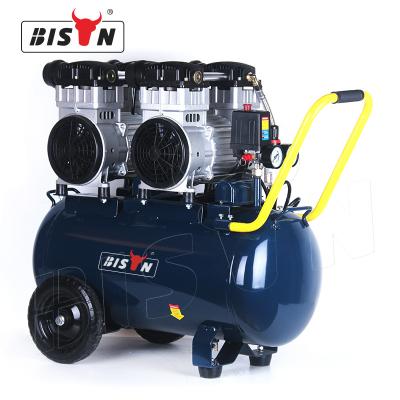 China Bison China 115Psi 3Hp AC Air Compressor Piston 230V 2200Watt Oil Free Ultra Quiet Piston Compressor for sale