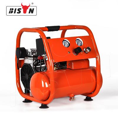 China Bison Oil Free 6 L Small Portable Air Compressor Low Noise Oil Free Silent Air Compressor 1100W 1.5Hp Oilless for sale