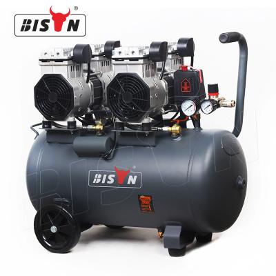 China Bison China Silent Oilless Air Compressor 3Hp 2200W Oil Free Air Compressor with 50L Air Tank for sale