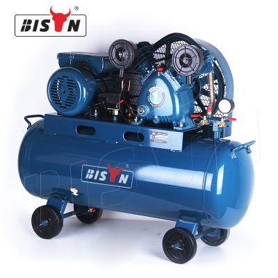 China Bison China 2Heads 230V 12.6Gal 1500Watt Air Compressor Lubricated Belt Driven Air Compressor Machine for sale