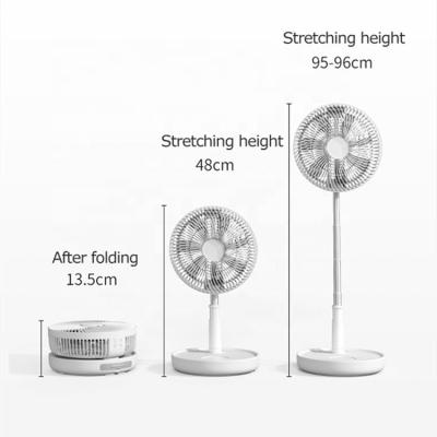 China Small White Portable Plastic Japan Telescopic Desk Type C 360 Degree Rotating Rechargeable Folding Telescopic Fan for sale