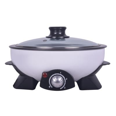 China Factory Outdoor Supply Temperature Control 3l 1200w Stainless Steel Round Electric Cooker Stable Adjustable Hot Pot for sale