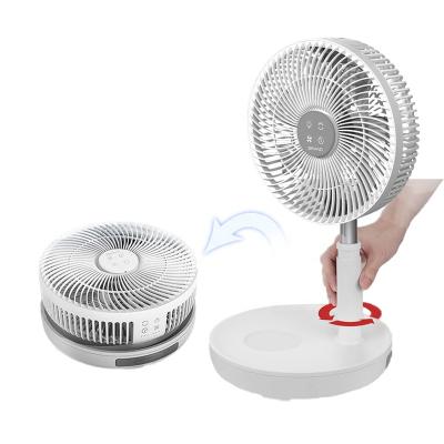 China Hotel Staff Powerful Foldable Summer Mini 10000mAh Timer Rechargeable Oscillating Silent Table Fan for sale