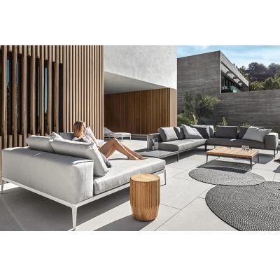 China Eco-friendly Comfortable Backyard Furniture Outdoor Sofa Set Outdoor Garden Furniture Aluminum Luxury Outdoor Sofa for sale