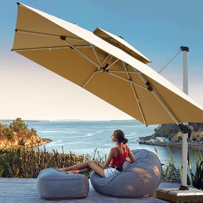 China China Contemporary Beach Umbrella With Large Size Custom Outdoor Garden Parasol Umbrellas Logo Printing Cantilever Patio Umbrella for sale