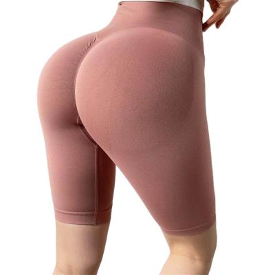 China Women Gaiters Breathable Tights Cycling Shorts Fashion Sportswear Comfortable Training Bottom Pink for sale