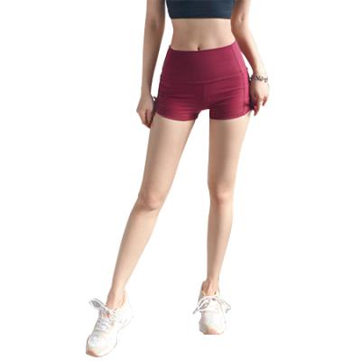 China Breathable Women Yoga Shorts Workout Sports Legging Sportswear Yoga Pants Gym Wear Red for sale