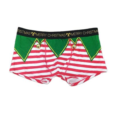 China Mens Christmas Holiday Antibacterial Theme Plus Size Boxers Underwear Comfortable Breathable Shorts for sale