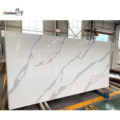 China Factory price good quality durable polished engineered slab quartzo marble artificial quartz stone for kitchen island countertops for sale