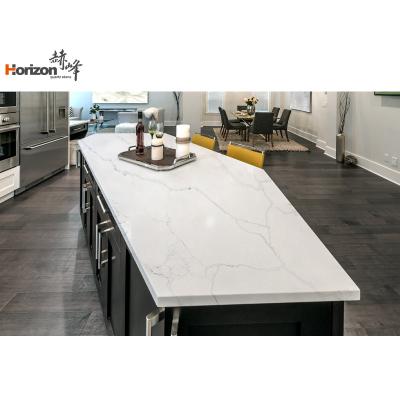 China Durable 2023 Quartz Kitchen Countertops Horizon Quartz Plate White Quartz Slabs Natural for sale