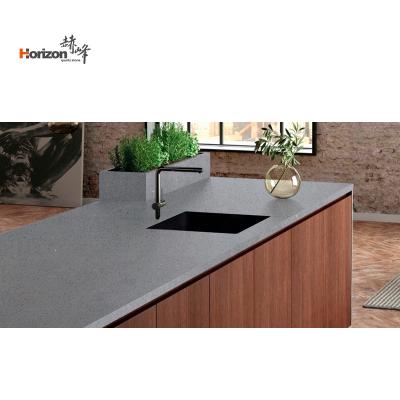 China Factory Best Price Durable Artificial Stone Slabs Pure Gray Quartz Kitchen Countertops Small Particles Quartz Slabs Pure Gray Popularity for sale