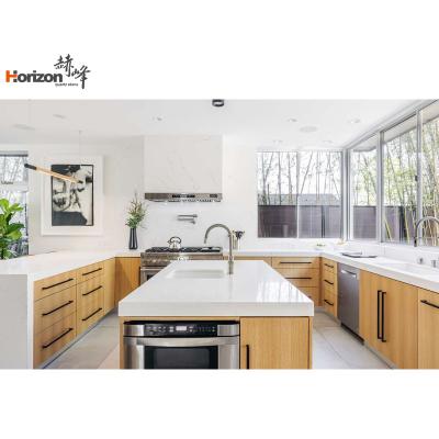 China 2023 Durable Pure White Horizon Quartz Slabs Kitchen Countertops Quartz Slab Marble Tile for sale