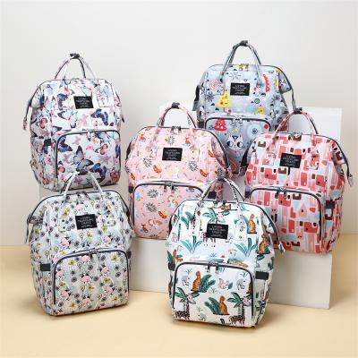 China Fashionable Cloth Diaper Bag Large Capacity Water Resistant Large Capacity Casual Style Baby Bag For New 2021 Mom Fashion Baby Bags for sale