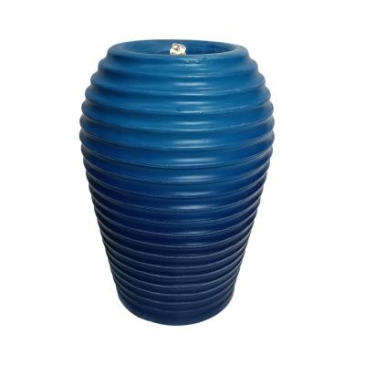 China Outdoor Water Feature Fountain Solar/Electric Wholesale Barrel Shape Around Ball Oval Flowing Decoration With Electric Pump for sale