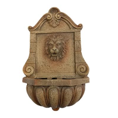 China Garden Hotel Fiber Resin Lion Outdoor Solar Powered Small Water Fountain For Garden Shop Decoration for sale