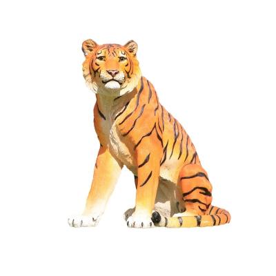 China 2022 Traditional Hot Sale Animal Small Fiber Resin Tiger Factory Animal High Quality Outdoor Garden Decoration Status for sale