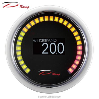 China 52mm 30 OLED Digital Air Fuel Ratio Gauge With Oxygen O2 Sensor Kit Auto Gauge Meter AFR WIDEBAND Set 52mm for sale