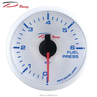 China 60mm Aluminum D Racing Japanese Stepper Motor Auto Racing Fuel Pressure Gauge for sale