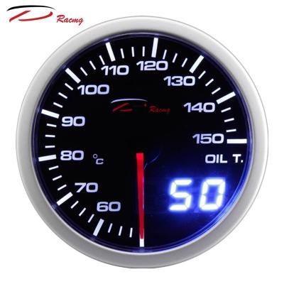 China Monitor Oil Temperature 60mm Dual View D Racing Stepper Motor Auto Racing Oil Temp Gauge for sale