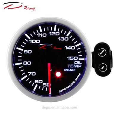 China 52mm Dual Colors Stepper Motor Racing Auto Oil Temp Gauge With Peak Warning For Universal Car 52mm for sale