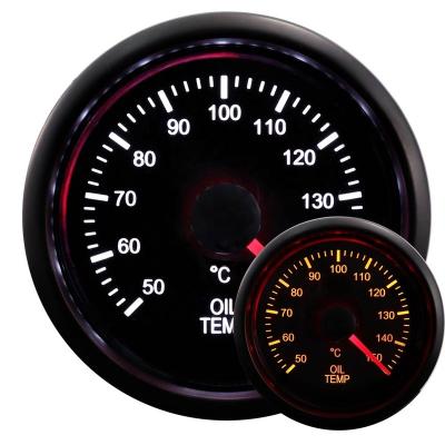 China Universal Plastic White 52mm Amber Backlight Oil Temp Gauge Best For Car for sale