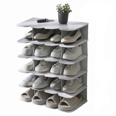 China Modem shoes rack for salon plastic cubby shoe rack for sale