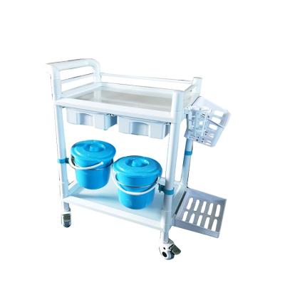 China Online Hot Selling Emergency Clinical ABS Plastic Hospital Trolley Multifunctional Shop Trolley for sale