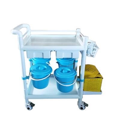 China Hospital Trolley Store Online Hot Selling Multifunctional ABS Medical Emergency Hospital Service Trolley Folded for sale