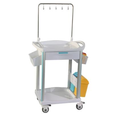 China ABS High Quality Single Row Hospital Anesthesia Trolley Anesthesia Trolley Factory Direct Sale Emergency Medical Trolley for sale