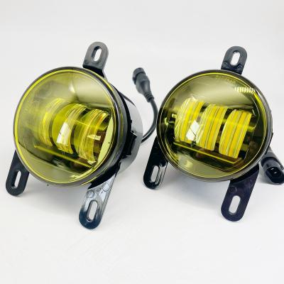 China Universal 3 inch round waterproof LED fog light for mitsubishi 32W yellow light v73 v79 QCFL332 for sale