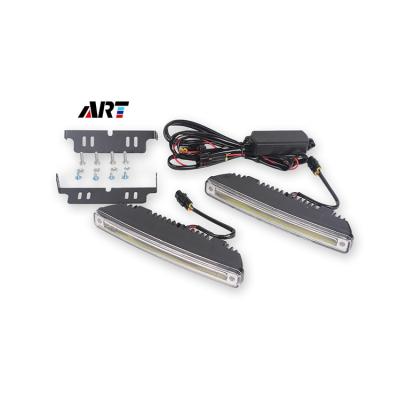 China Flexible Universal Car COB Led Daytime Running Lights 12V White and Yellow COB Led Daylight For Car for sale