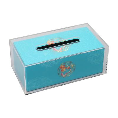 China Durable High Quality Rectangle Acrylic Tissue Napkin Holder Box Cover For House Office Hotel for sale