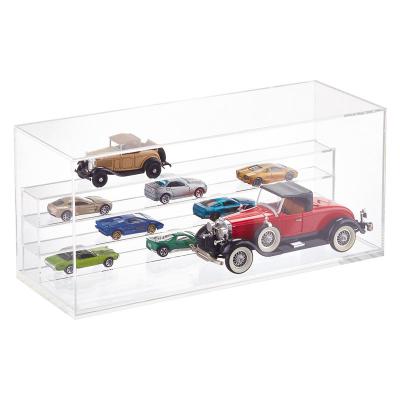 China High Clear Retail Stores Display Rack Car Model Acrylic Tiered Display Box Case OEM Custom for sale