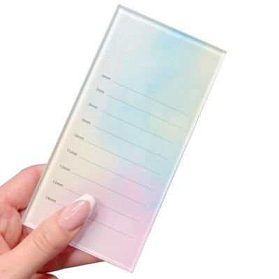 China Acrylic Lash Tile Tray Tool Single Eyelash Tile Palette Lash Tile Rainbow Eyelash Eye Extension for sale