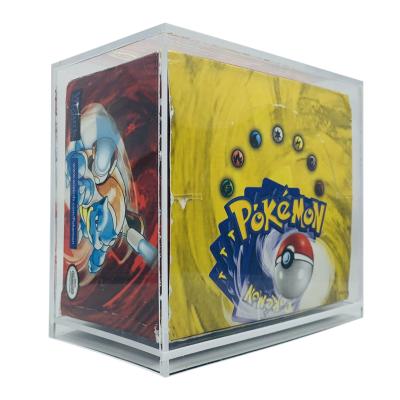 China Magnetic Lid Acrylic Elite Clear Hot Selling Collectable Pokemon Trainer Box Pokemon Cards Booster Box Case for sale