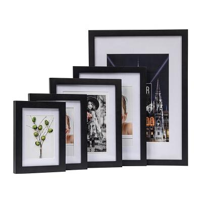 China Home Decorative Photo Frame Decorative Custom Size Large Picture Frame Large Wooden Picture Picture Frames Black Wooden Wall Picture Frame Wholesale for sale