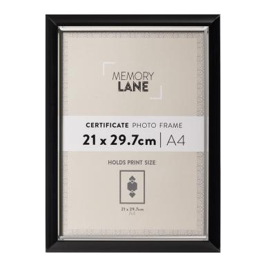 China Wholesale Custom Photo Frame Decorative China Modern Art Decor Picosecond Resin Certificate Picture Frames PS Picture Frames 8 Color Black for sale