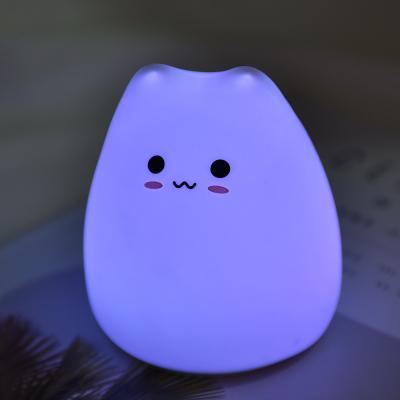 China USB Rechargeable Silicone Modern New Products Bedside Lamp Night LED Home Decoration for Baby Kids for sale