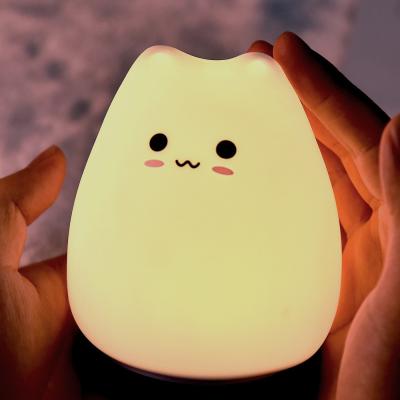 China Modern Home Decoration New Products Silicone USB LED Night Light Rechargeable Bedside Lamp for Baby Kids for sale