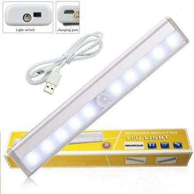 China Modern 10 LED night light 4*AAA battery pir sensor cabinet light for night for sale