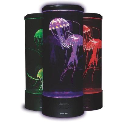 China Eco-friendly new design led aquarium night light color mood changing jellyfish lamp for sale