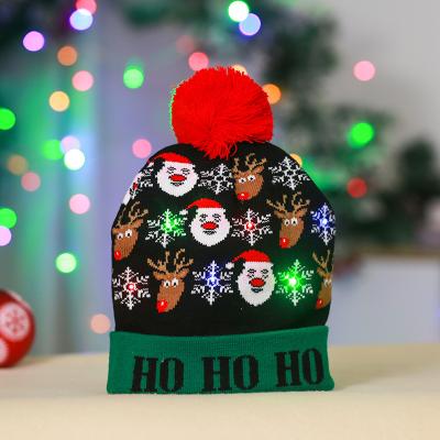 China Funny Party Christmas Hats Fashionable Hot Selling Multi Style Cotton Knitted Christmas Hats For Kids for sale