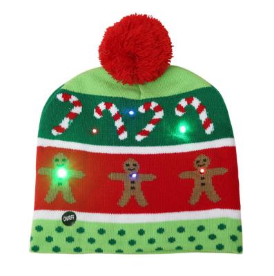 China 2021 Modern Popular Santa Christmas Hat With Led Christmas Home Decoration Light for sale