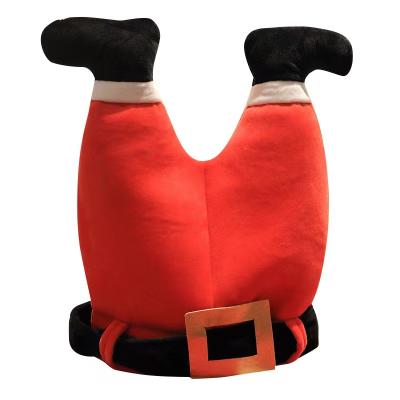 China Christmas New Design Cute Plush Stuffed Toy Trousers Shape Christmas Hat Birthday Gifts for sale