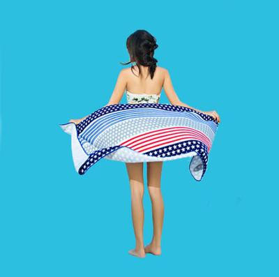 China Sustainable Ready To Ship Pool Towel Jacquard Microfiber Eco Friendly Beach Towel for sale