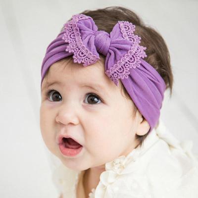 China Bulk decoration head fashion head stretch color custom handmade infant nylon headbands for sale