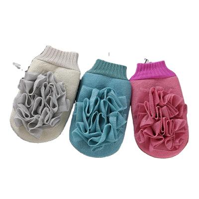 China EXFOLIATING Hot Selling Private Label Exfoliating Bath Gloves Gently Remove Dead Skin Scrubber Exfoliating Bath Gloves With Packaging for sale