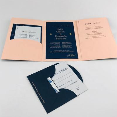 China Custom Printed Europe Wedding Invitation Card With Envelope Engagement Party Invitation Card for sale